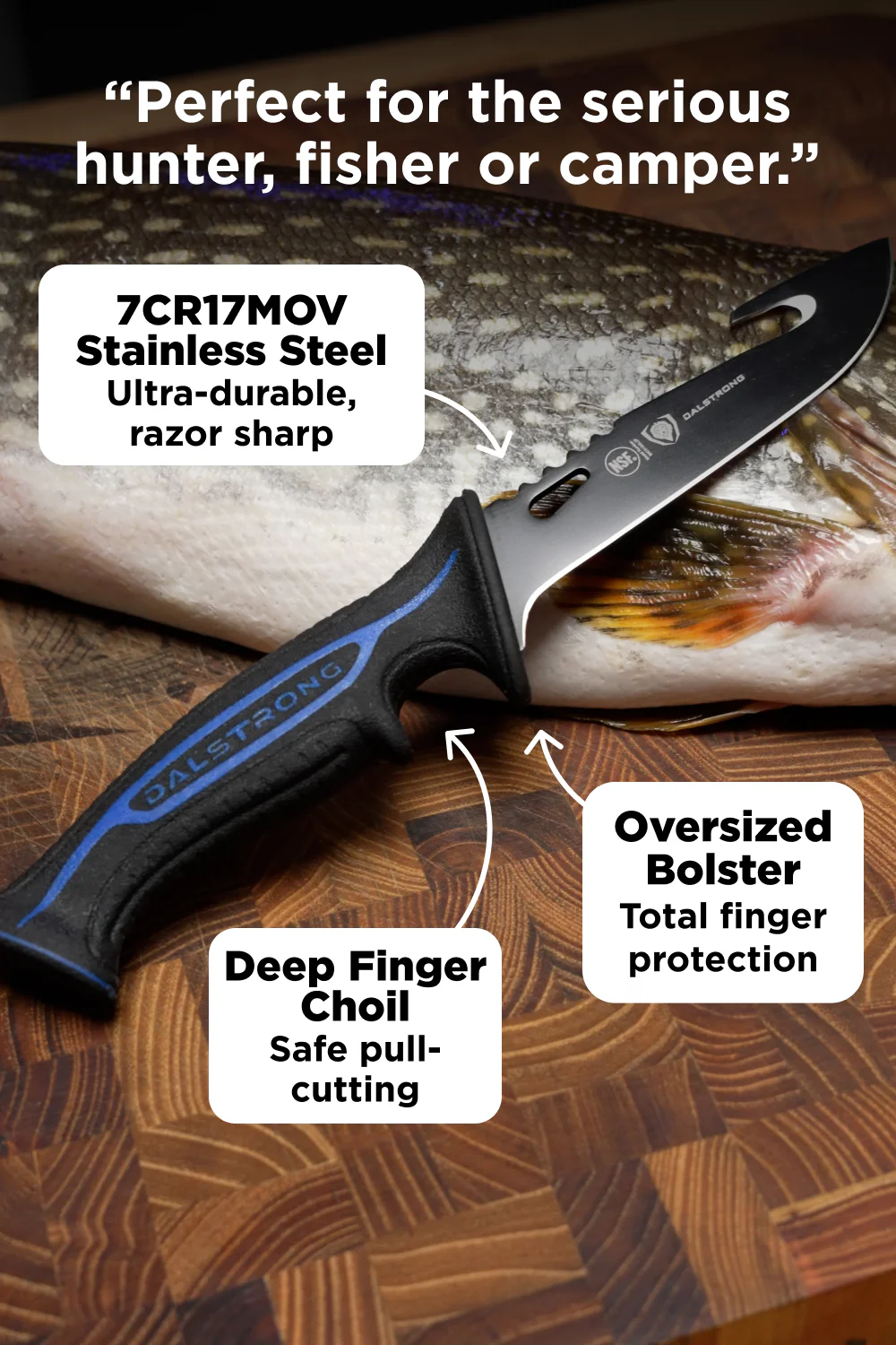 3-Piece Knife Set | Boning Knife, Hook Knife, Mini Cleaver | Night Shark Series | NSF Certified | Dalstrong © - Image 16