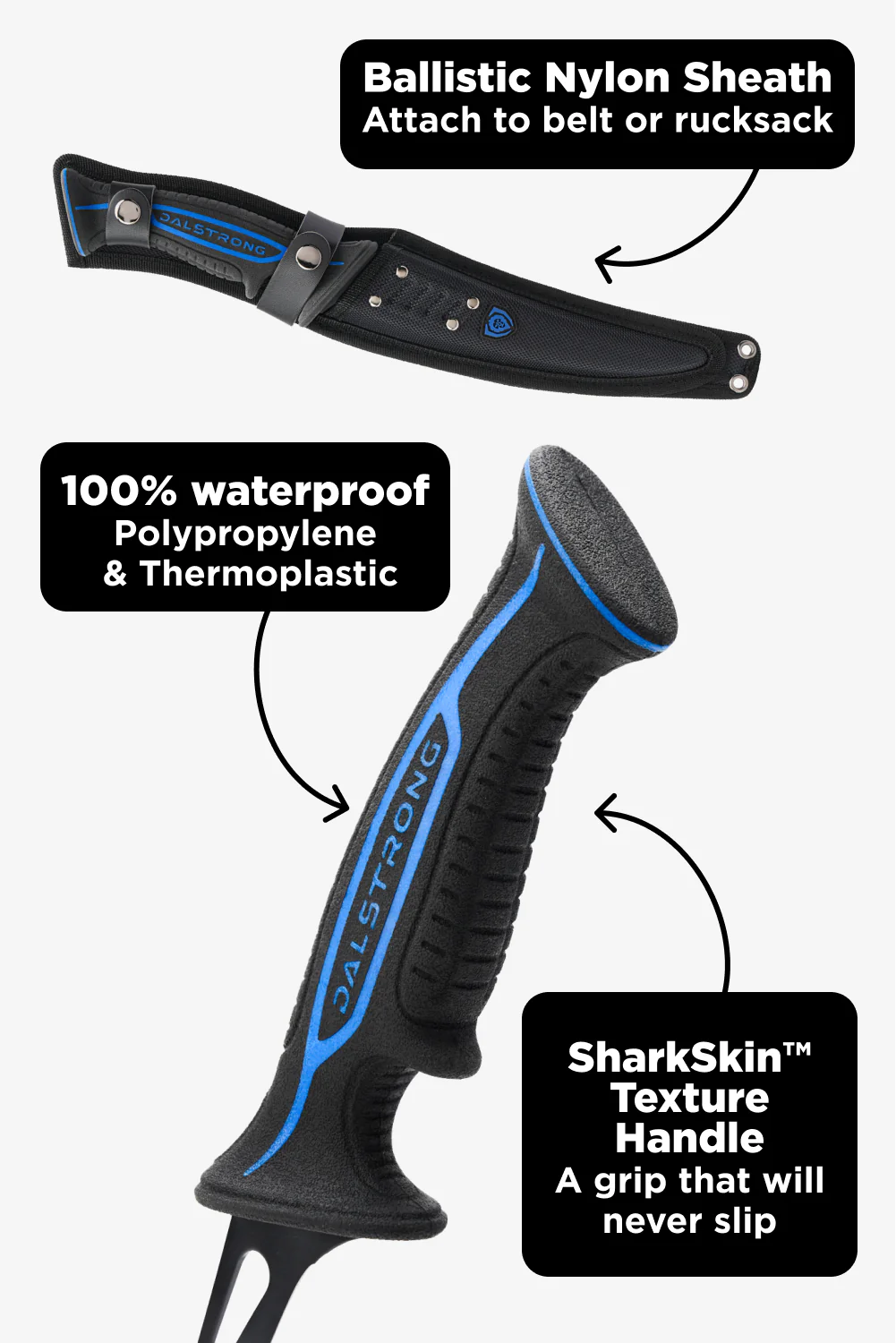 3-Piece Knife Set | Boning Knife, Hook Knife, Mini Cleaver | Night Shark Series | NSF Certified | Dalstrong © - Image 17