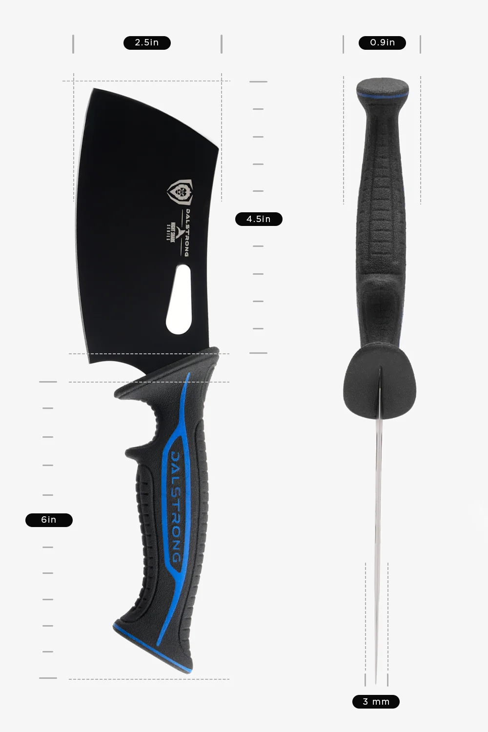 3-Piece Knife Set | Boning Knife, Hook Knife, Mini Cleaver | Night Shark Series | NSF Certified | Dalstrong © - Image 20