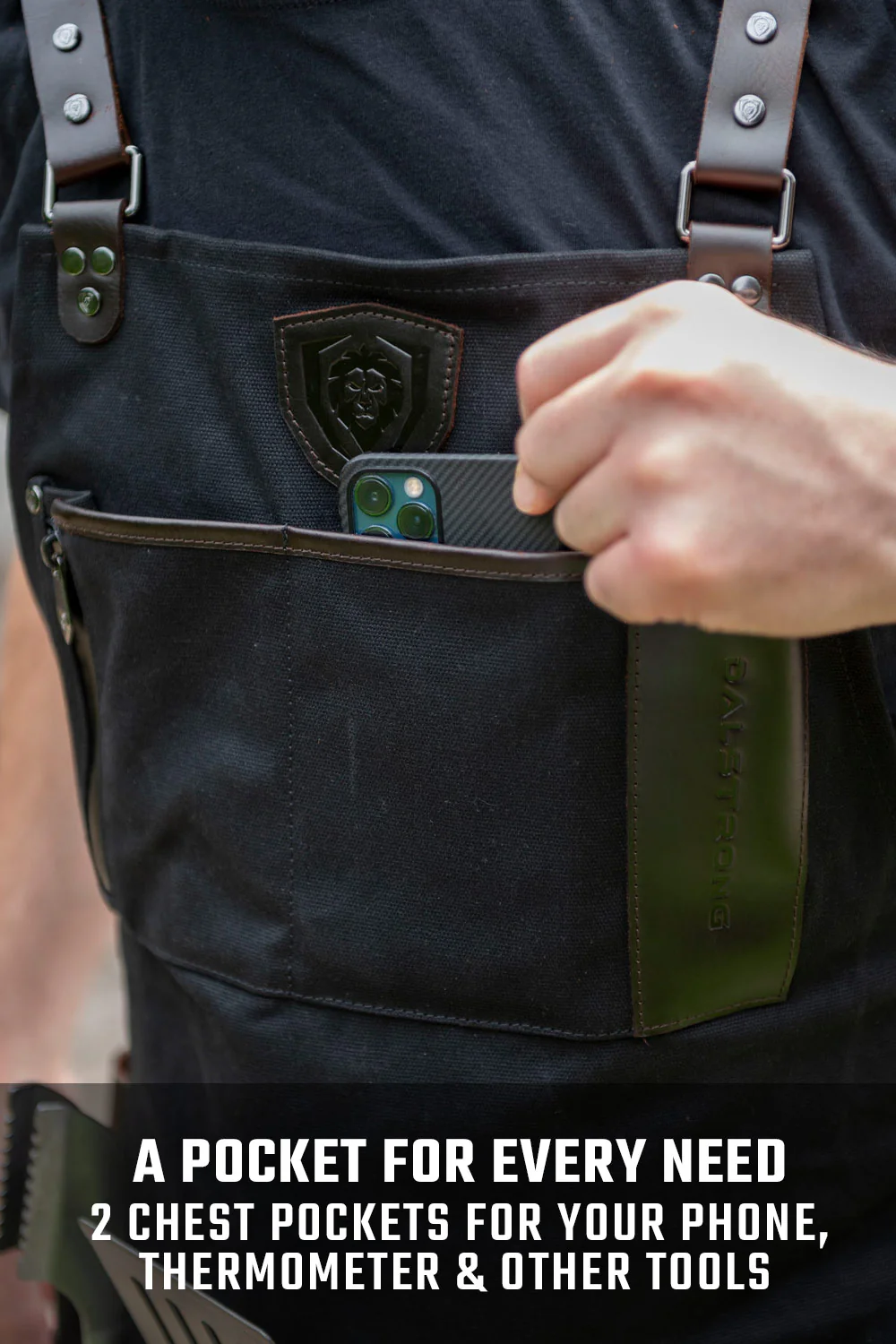 BBQ Apron |  Heavy-Duty Waxed Canvas | Professional Chef's Kitchen Apron | Dalstrong © - Image 3