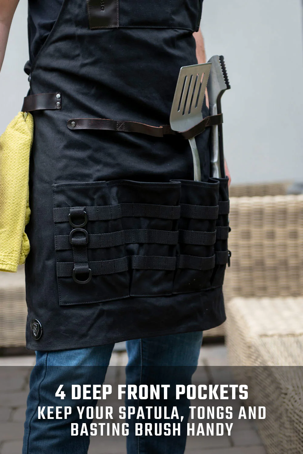 BBQ Apron |  Heavy-Duty Waxed Canvas | Professional Chef's Kitchen Apron | Dalstrong © - Image 4