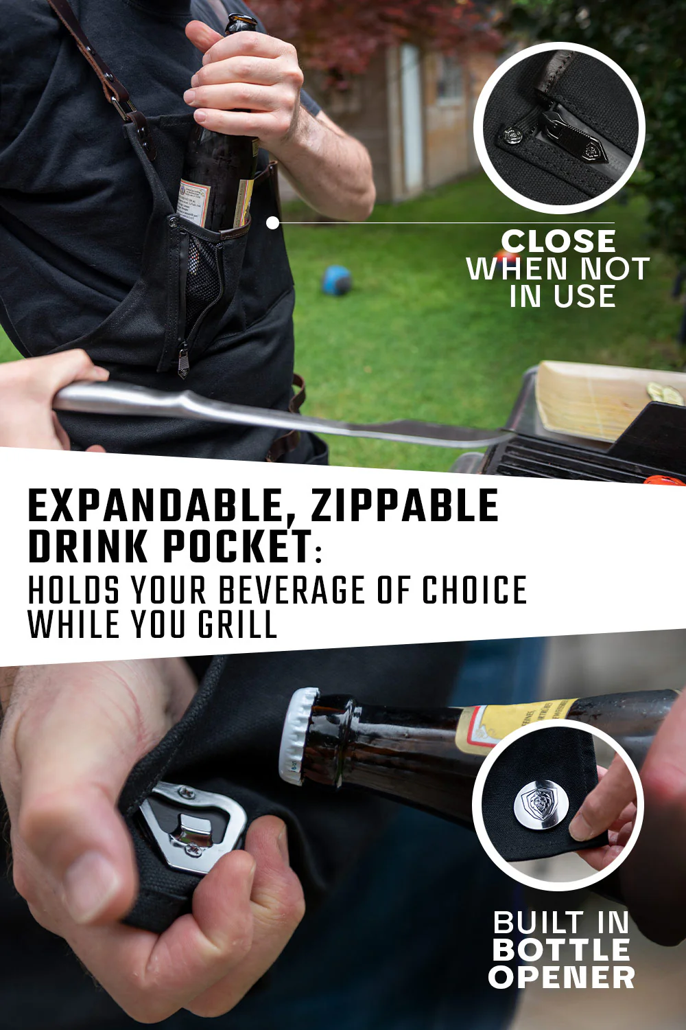 BBQ Apron |  Heavy-Duty Waxed Canvas | Professional Chef's Kitchen Apron | Dalstrong © - Image 5