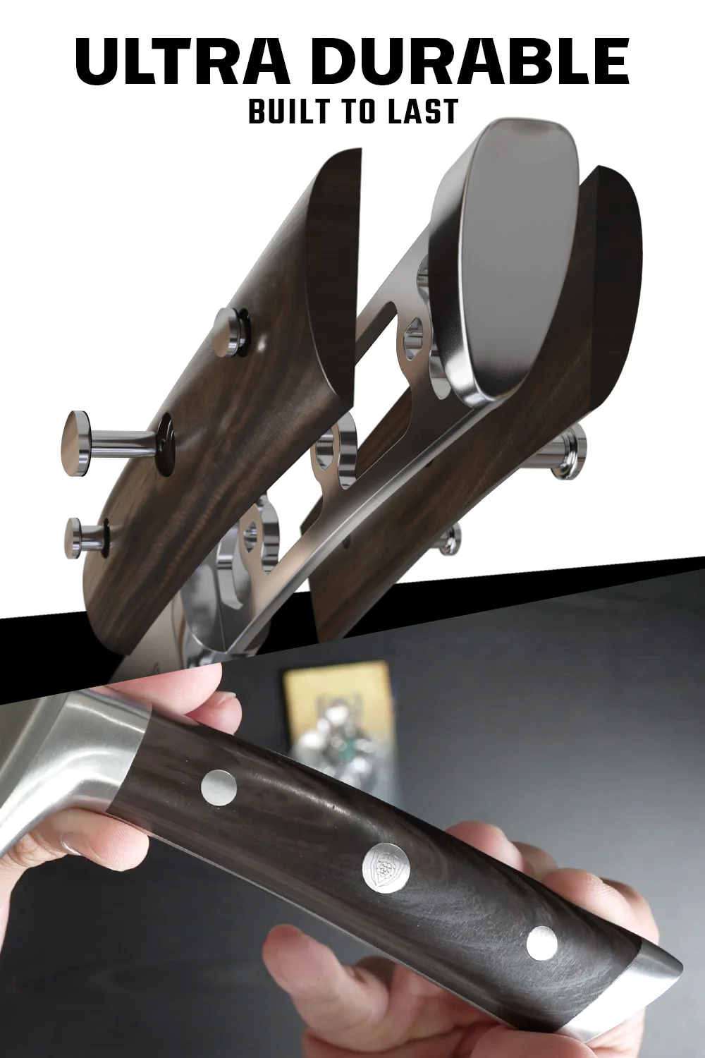 Chef Knife 8" | Faux Wood ABS Handle | Gladiator Series | NSF Certified | Dalstrong © - Image 3