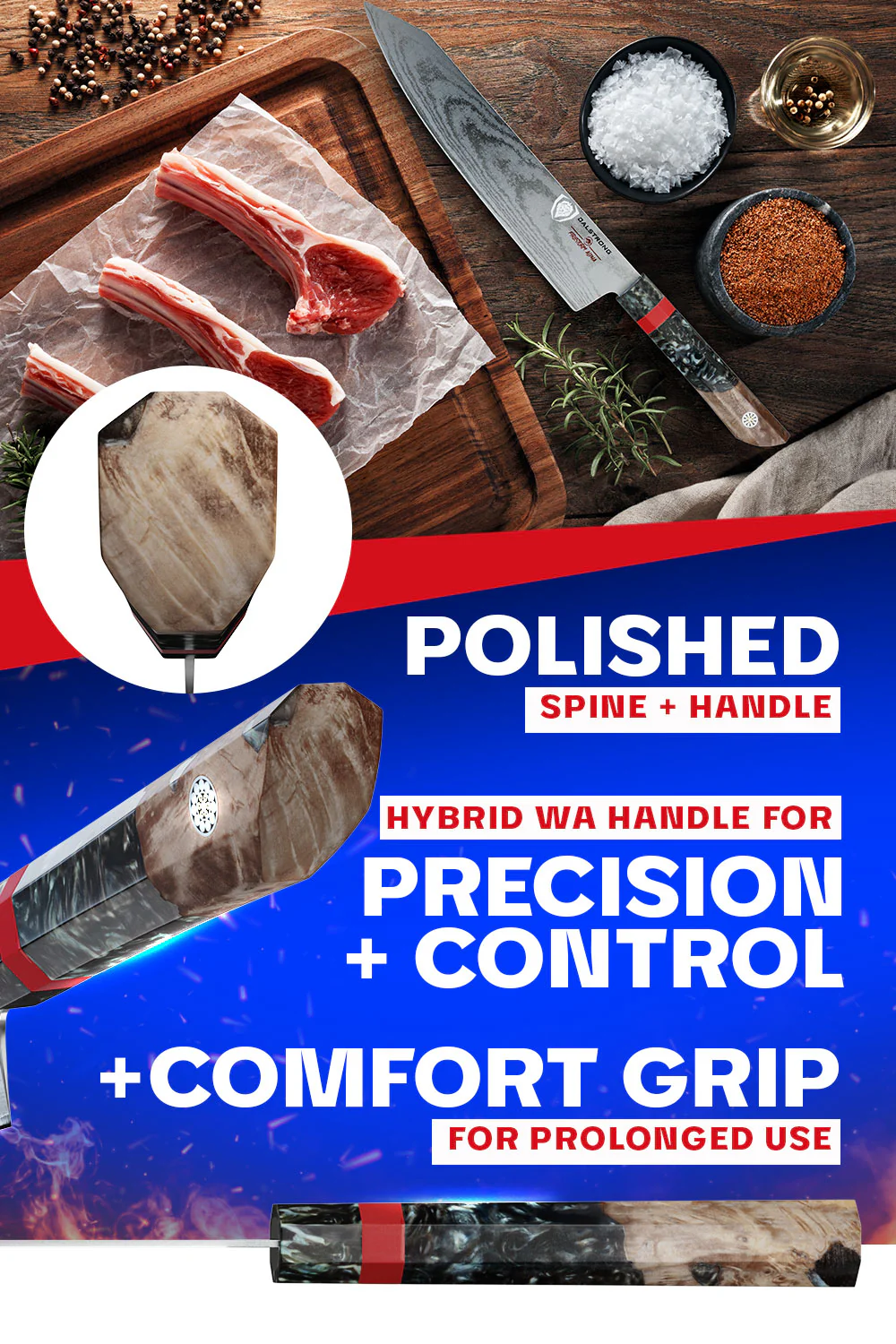 Chef's Knife 9.5" | Firestorm Alpha Series | Dalstrong © - Image 5