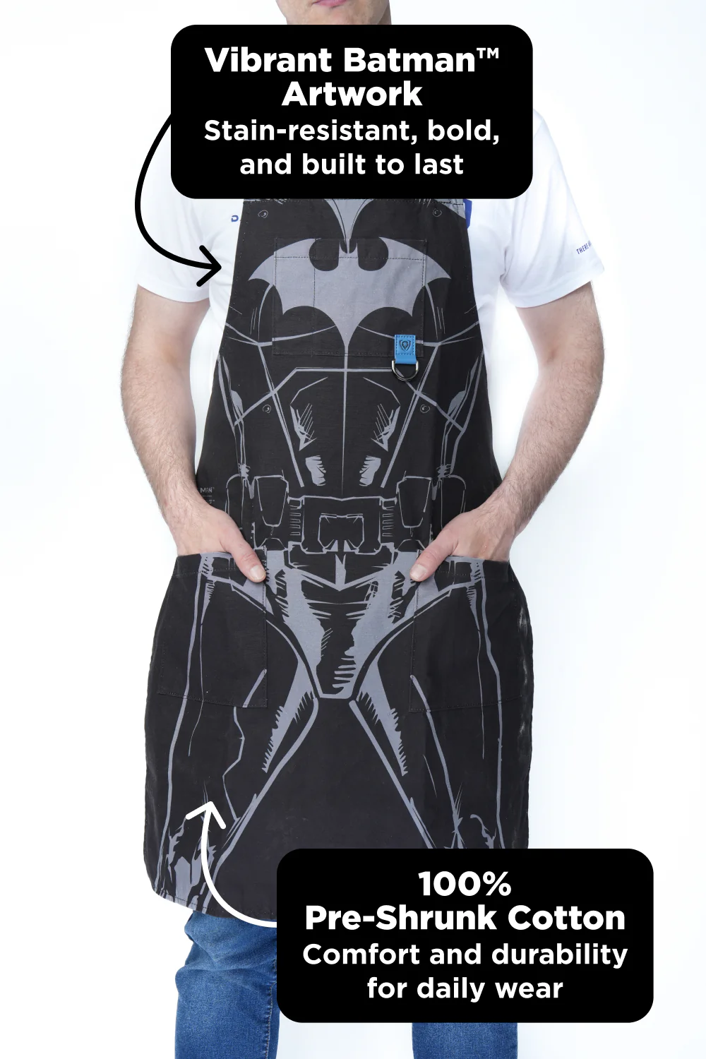 Chef's Apron | Batman™ Edition | Black Crusader | 100% Breathable Cotton | Dalstrong © - Image 15