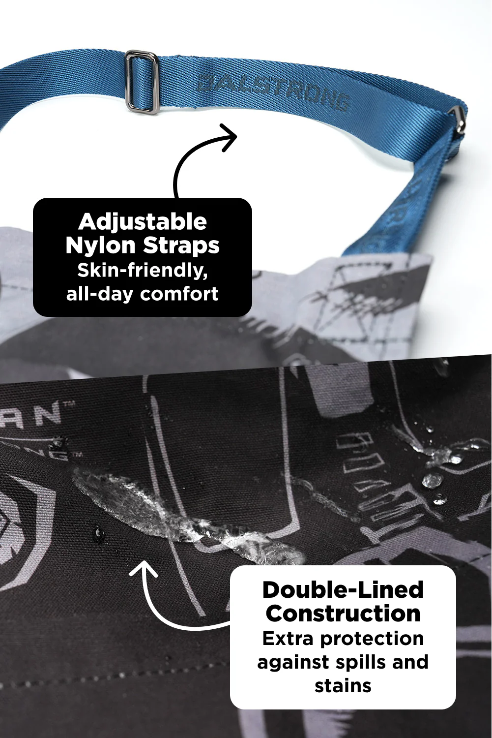 Chef's Apron | Batman™ Edition | Black Crusader | 100% Breathable Cotton | Dalstrong © - Image 16