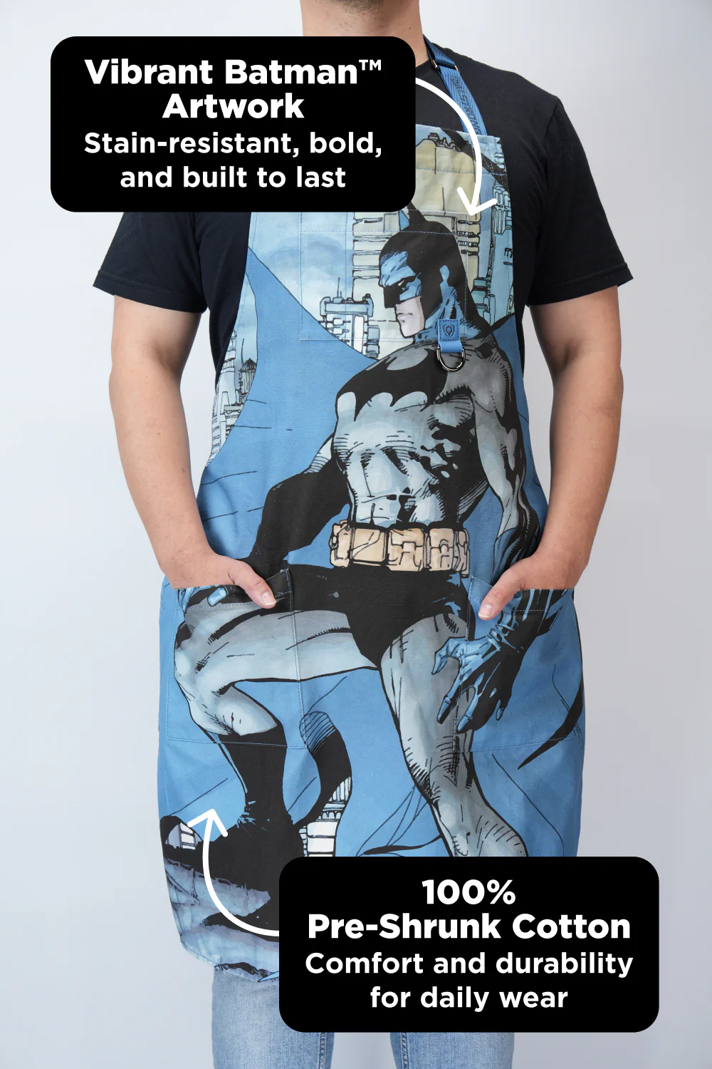 Chef's Apron | Batman™ Edition | Blue Legend | 100% Breathable Cotton | Dalstrong © - Image 18