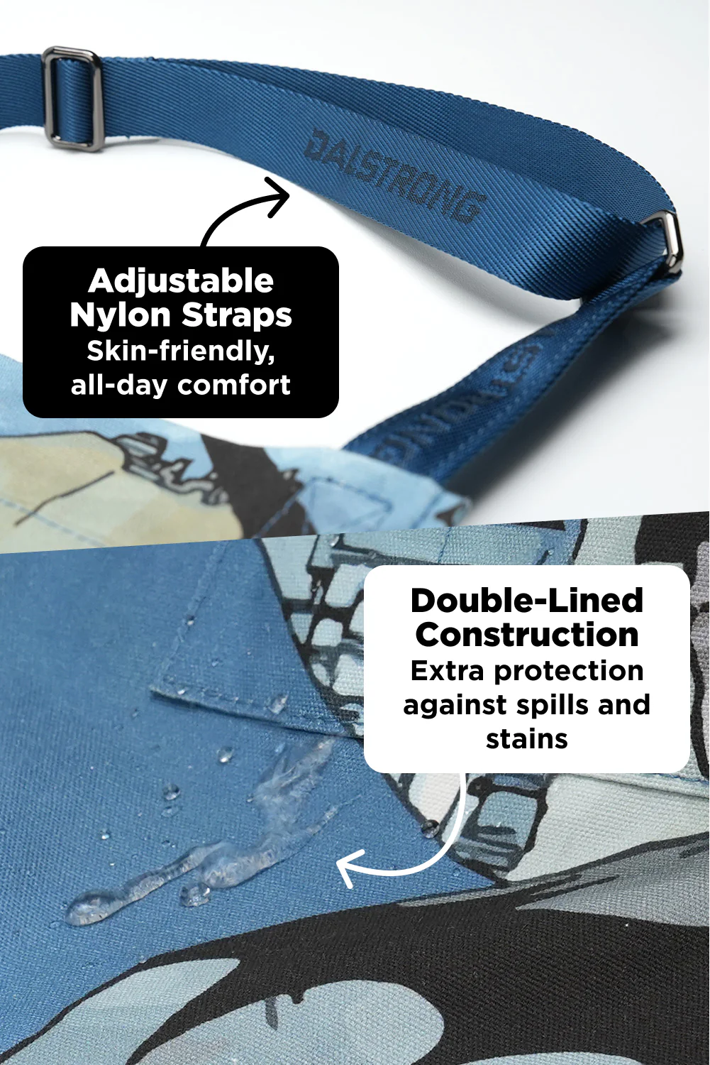 Chef's Apron | Batman™ Edition | Blue Legend | 100% Breathable Cotton | Dalstrong © - Image 19