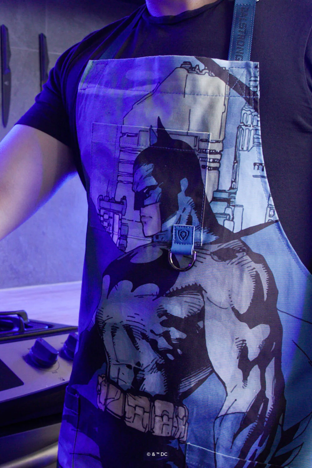 Chef's Apron | Batman™ Edition | Blue Legend | 100% Breathable Cotton | Dalstrong © - Image 8