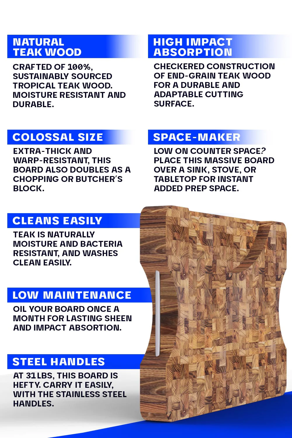 Lionswood Colossal Teak Cutting Board | Dalstrong © - Image 6