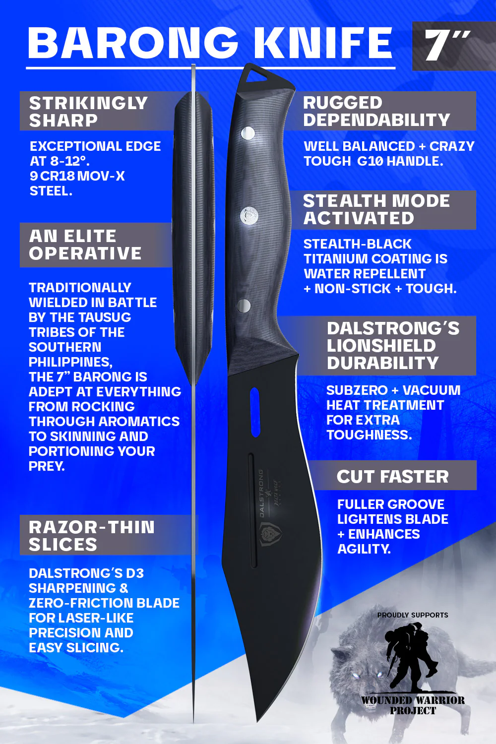 Chef's Knife 7" | Barong | Delta Wolf Series | Dalstrong © - Image 5