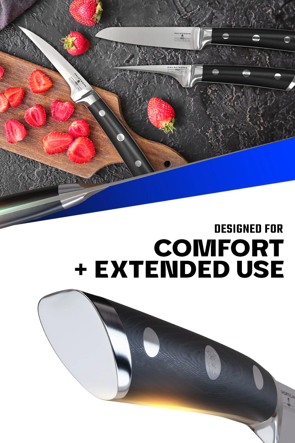 Fruit & Vegetable Paring Knife Set - 3 Piece | Gladiator Series ELITE | NSF Certified | Dalstrong © - Image 4