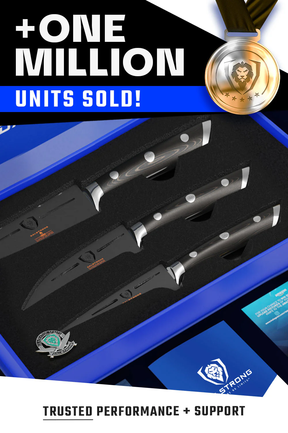 Fruit & Vegetable Paring Knife Set - 3 Piece | Gladiator Series ELITE | NSF Certified | Dalstrong © - Image 7