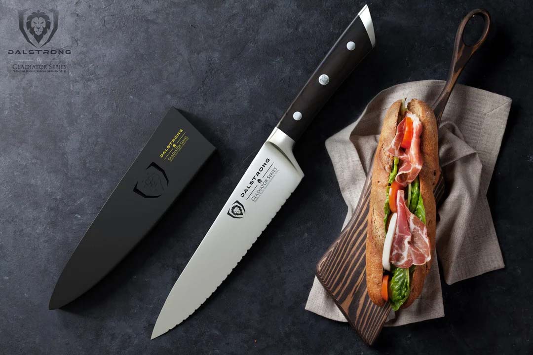 Serrated Chef Knife 7.5" | Gladiator Series | NSF Certified | Dalstrong © - Image 8