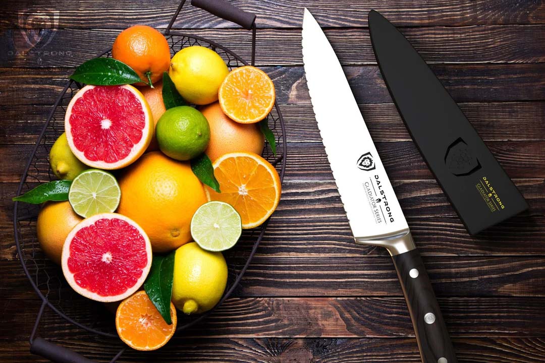 Serrated Chef Knife 7.5" | Gladiator Series | NSF Certified | Dalstrong © - Image 9