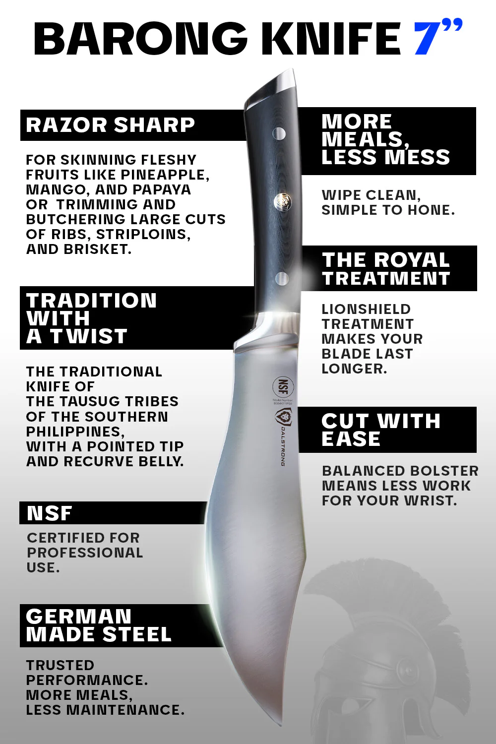 Chef's Knife 7" | Barong | Gladiator Series | NSF Certified | Dalstrong © - Image 6