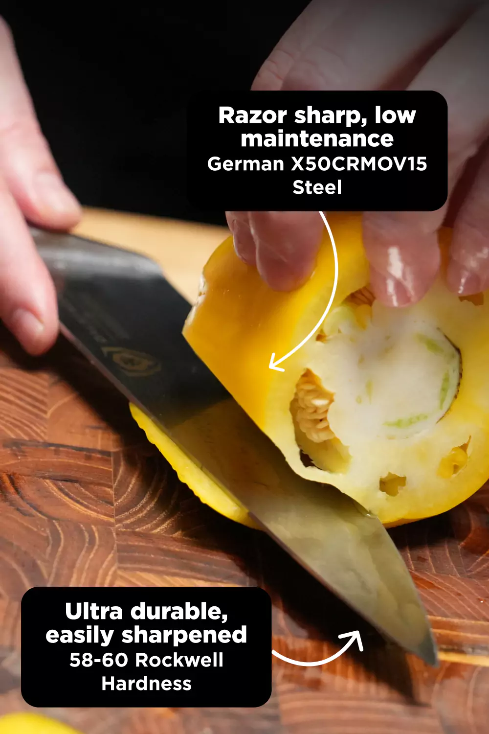 Chef's Knife 8" | Gladiator Series | ELITE | NSF Certified - Image 3