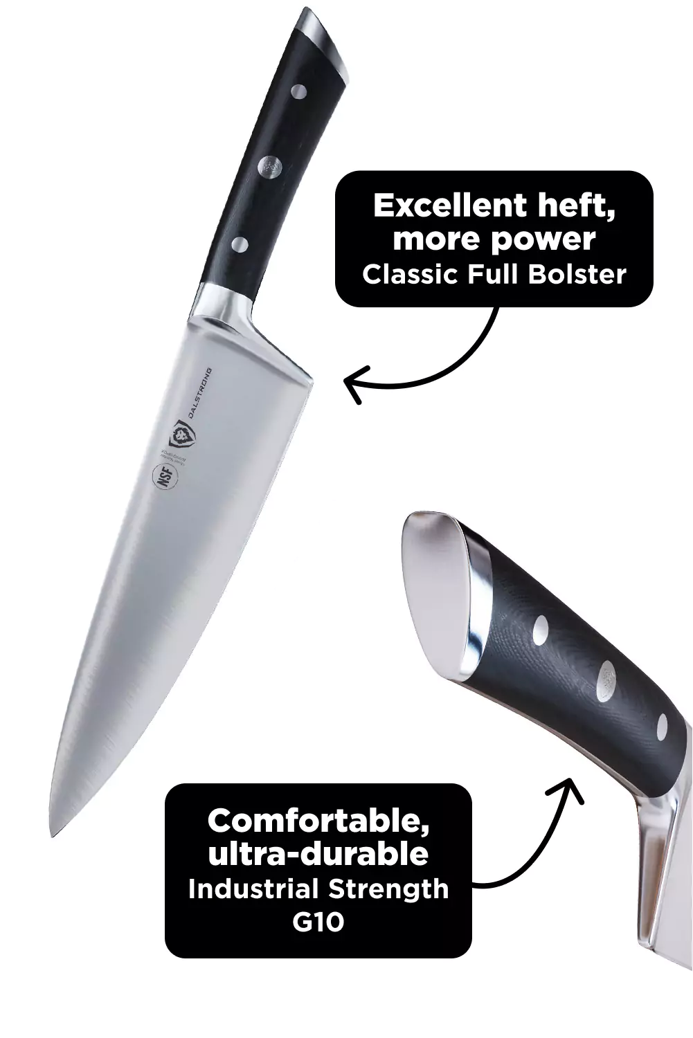 Chef's Knife 8" | Gladiator Series | ELITE | NSF Certified - Image 7