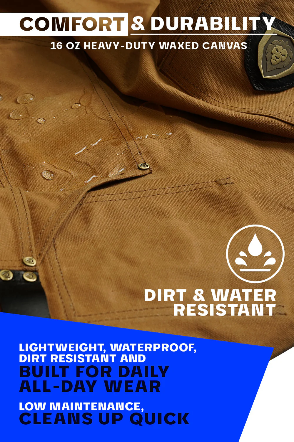 Professional Chef Apron | Brown 'Desert Drifter' | Heavy-Duty Waxed Canvas | Dalstrong © - Image 7