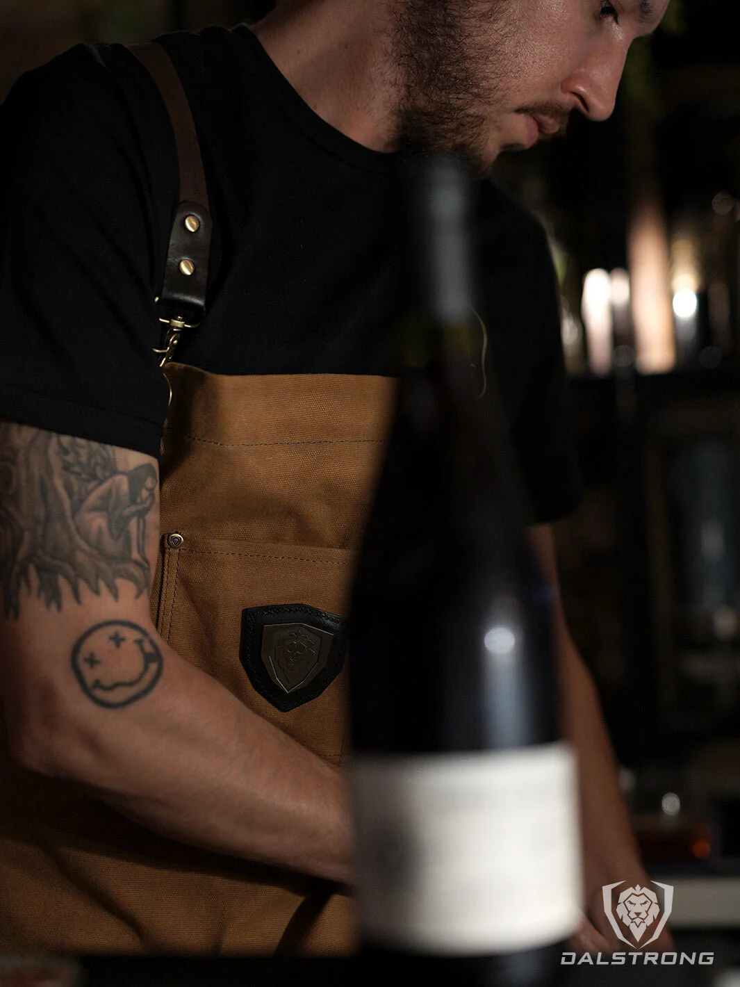 Professional Chef Apron | Brown 'Desert Drifter' | Heavy-Duty Waxed Canvas | Dalstrong © - Image 8