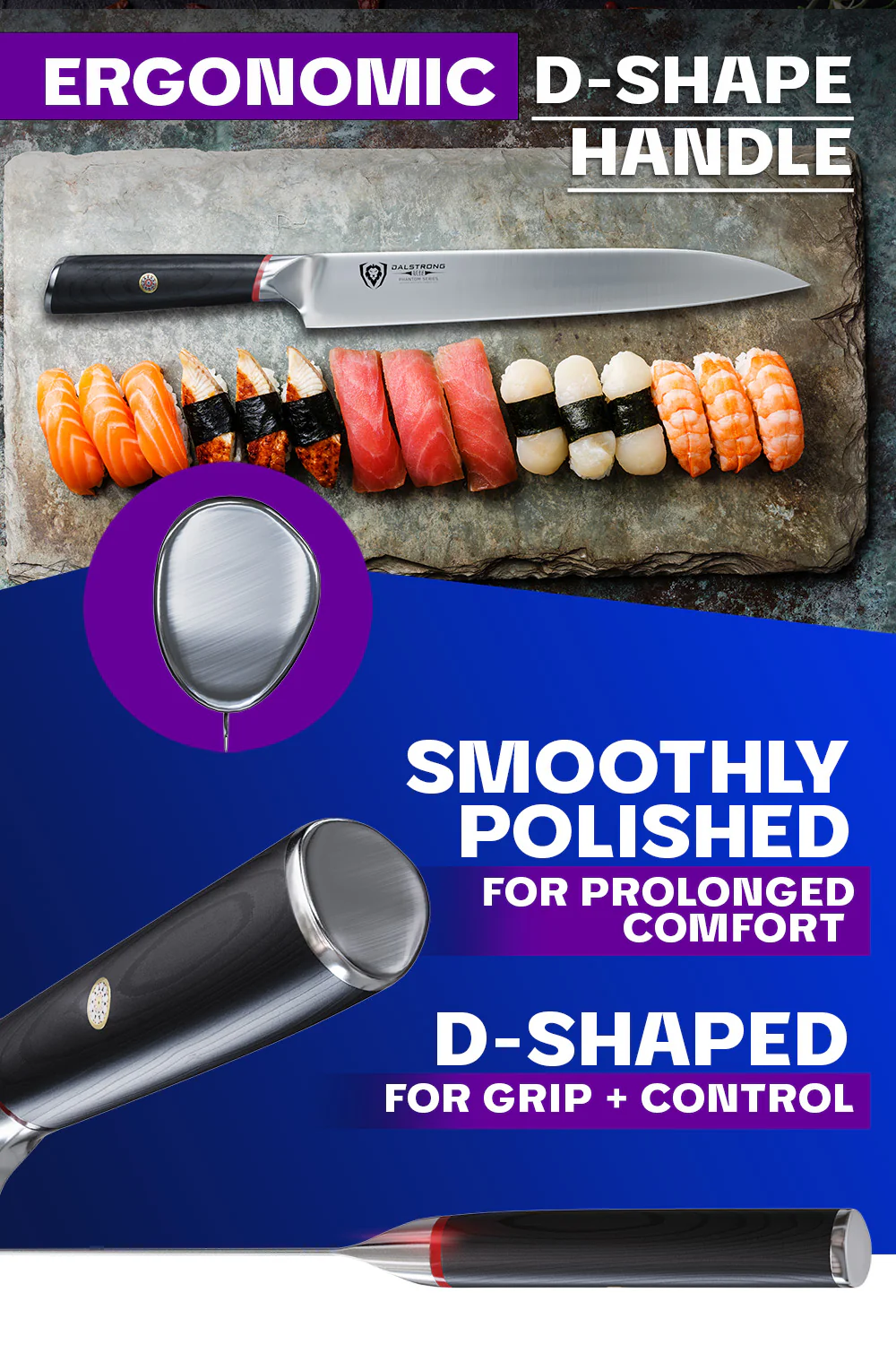 Yanagiba Slicer 9.5" | Single Bevel | Phantom Series | Dalstrong © - Image 6