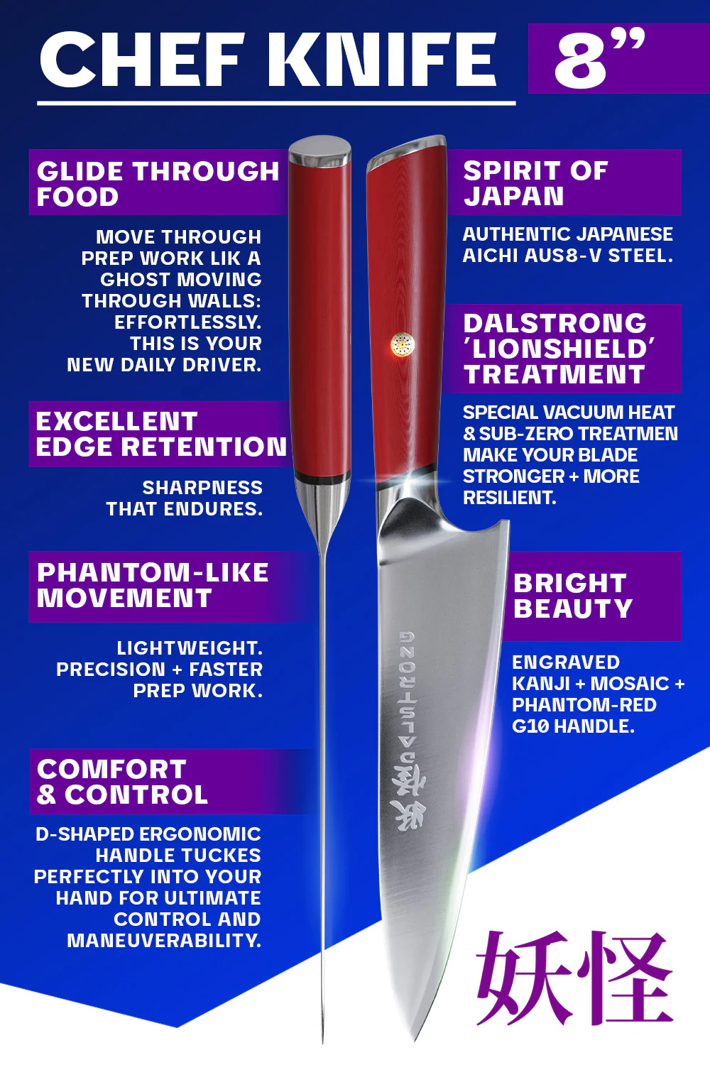 Chef's Knife 8" | Phantom Series | Dalstrong © - Image 26