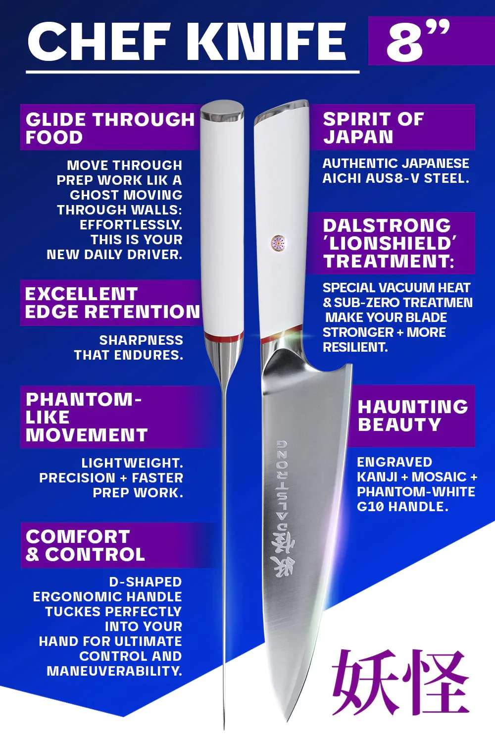 Chef's Knife 8" | Phantom Series | Dalstrong © - Image 37