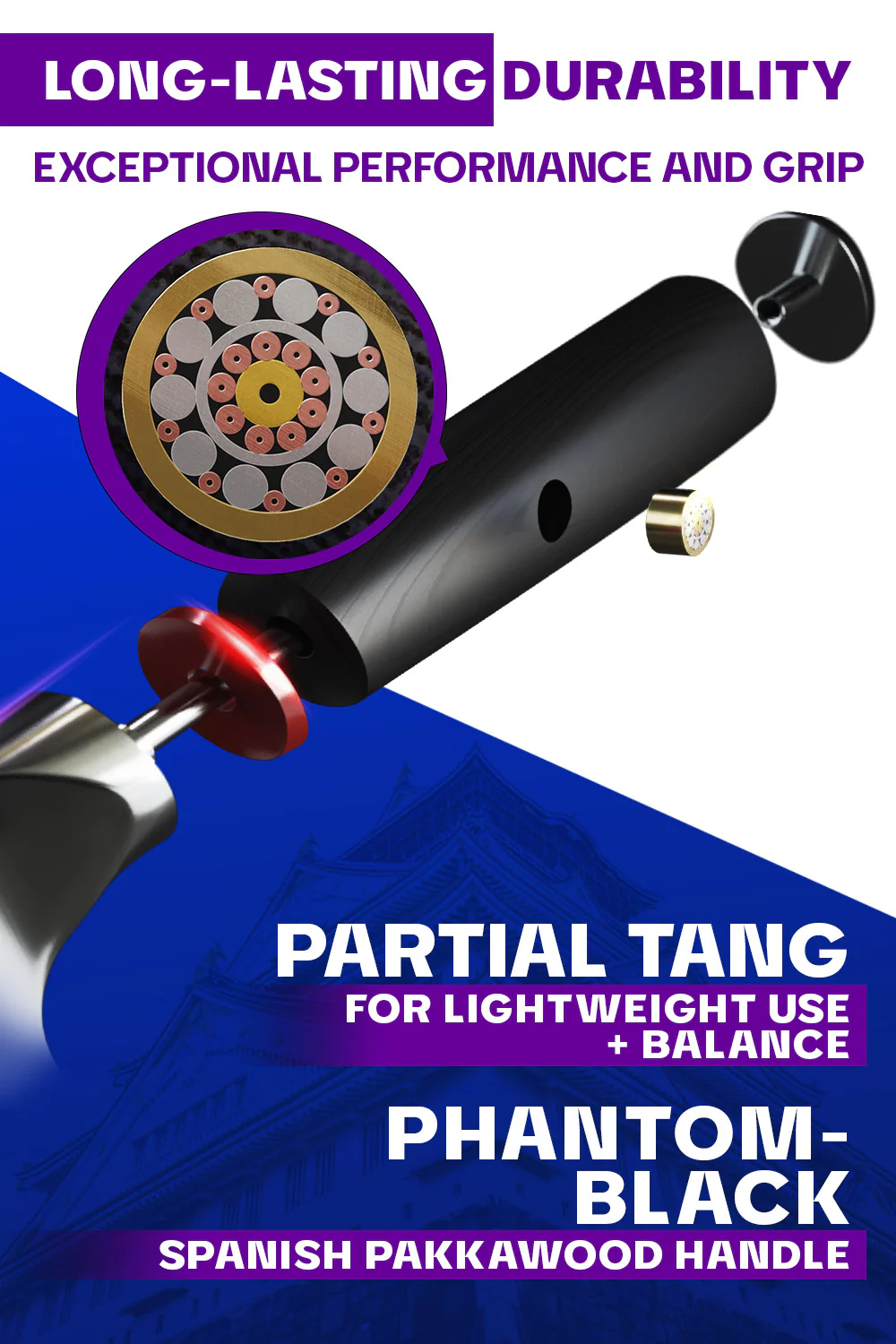 Kiritsuke Chef's Knife 9.5" | Phantom Series | Dalstrong © - Image 4