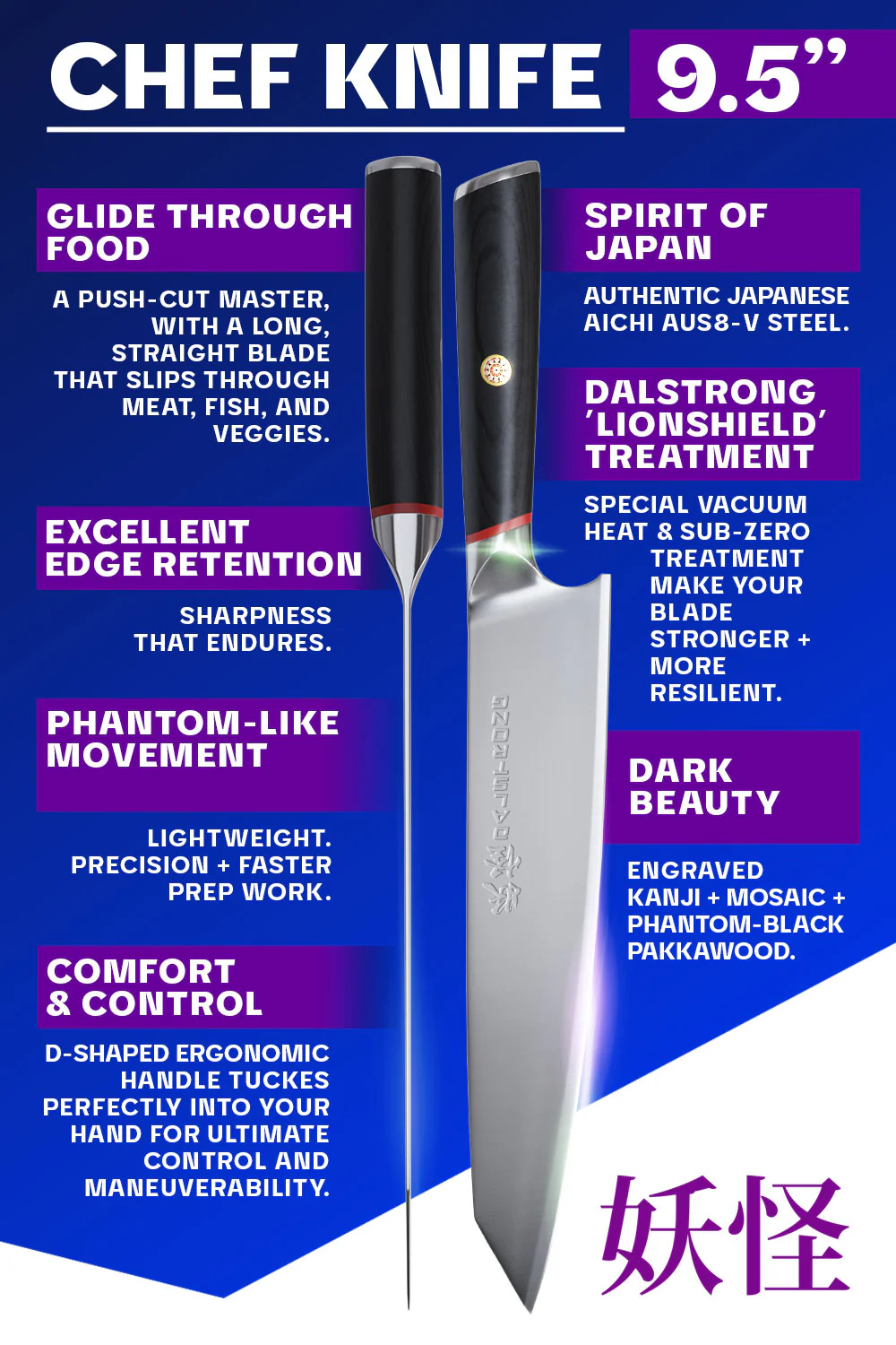 Kiritsuke Chef's Knife 9.5" | Phantom Series | Dalstrong © - Image 5