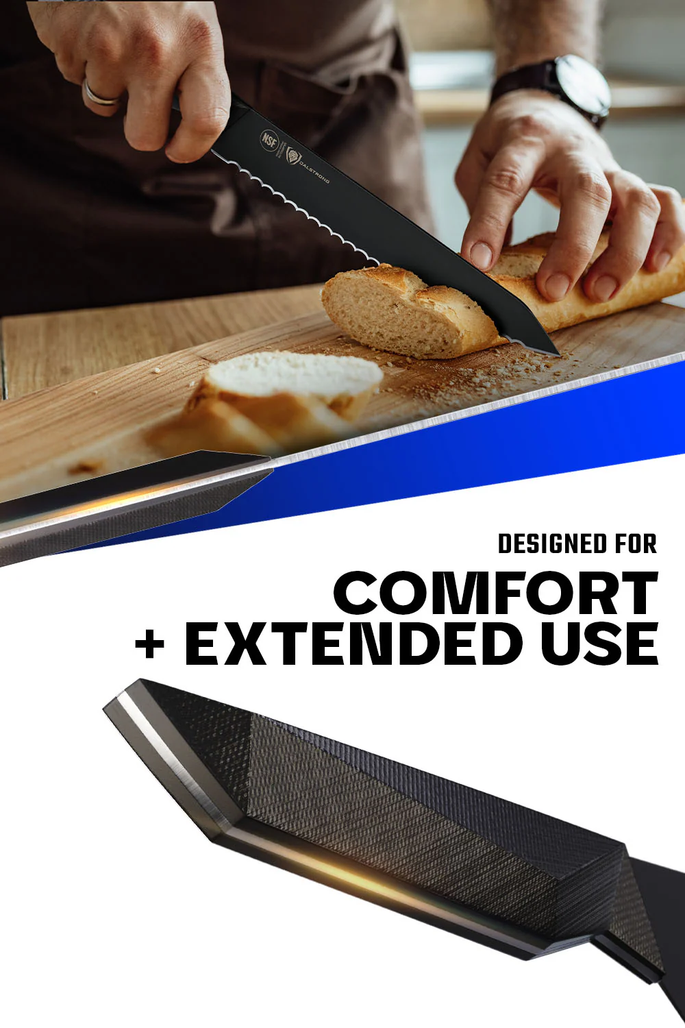 Serrated Utility Knife 6.5"  | Shadow Black Series | NSF Certified | Dalstrong © - Image 5