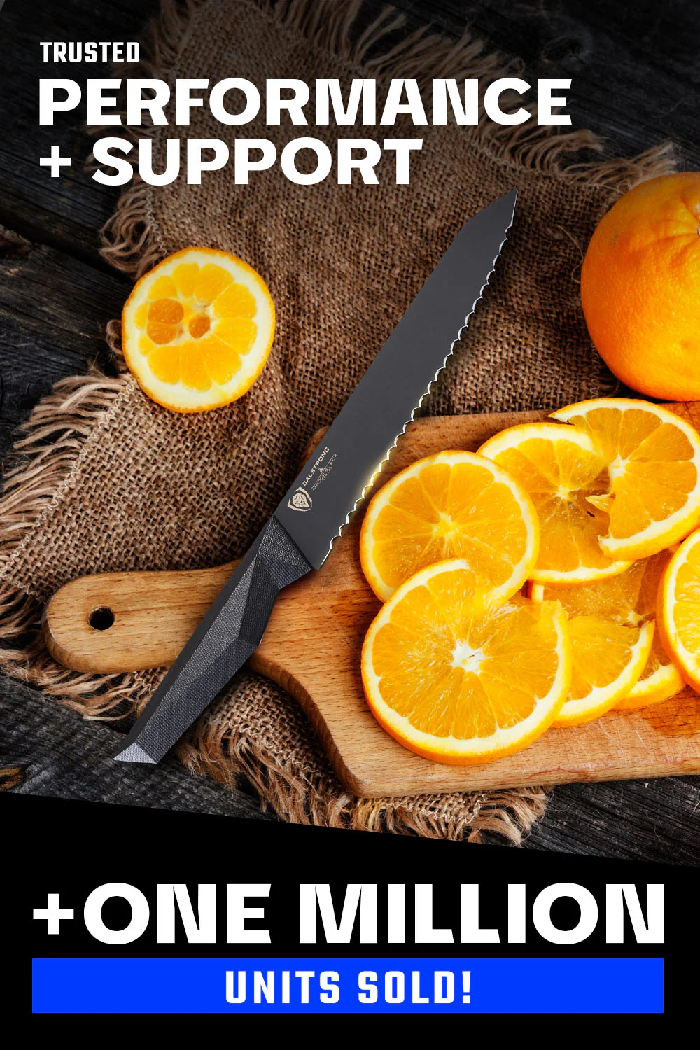 Serrated Utility Knife 6.5"  | Shadow Black Series | NSF Certified | Dalstrong © - Image 7