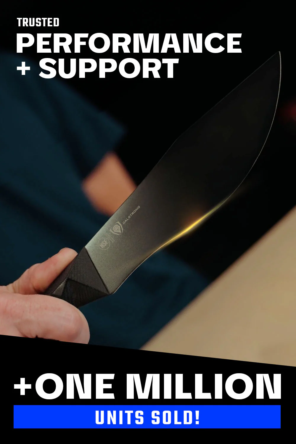 Chef's-Cleaver Hybrid "Barong" Knife 7" | Shadow Black Series | NSF Certified | Dalstrong © - Image 7