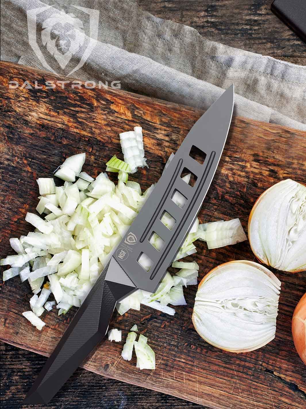 Vegetable Chef's Knife 7" | Shadow Black Series | NSF Certified | Dalstrong © - Image 7
