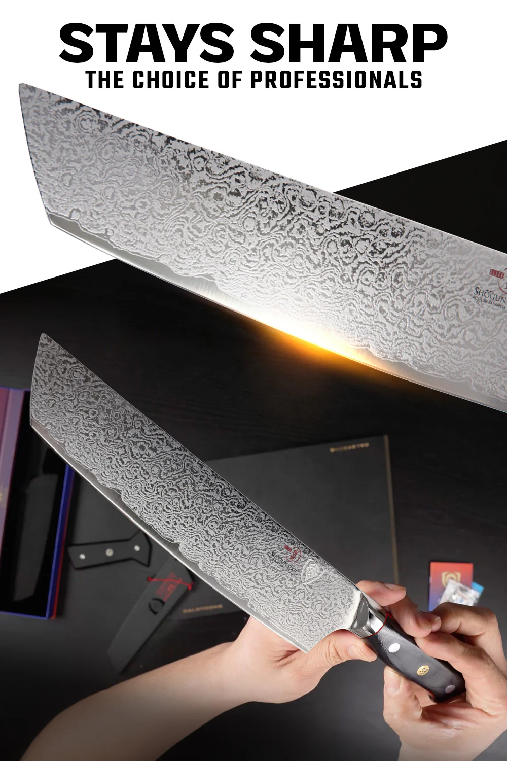 Tanto Chef's Knife 8" | Shogun Series | ELITE | Dalstrong © - Image 3