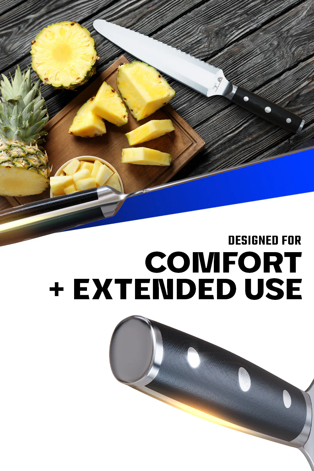 Dual-Sided Chef's Knife 8" | Gemini Twin Blade | Gladiator Series | NSF Certified | Dalstrong © - Image 5